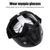 Detachable Motorcycle Mask Goggles Anti-Fog Polarized Lens Riding Eyewear