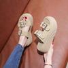 Muffin platform slippers women's summer wear new one-word drag with skirt height-increasing cool slippers seaside beach shoes