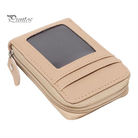 

Кошелек для монет с 14 отделениями для карт, большой вместимостью, окошком для удостоверения личности, застежкой-молнией против кражи, искусственная кожа, прочная строчка, портативный кошелек