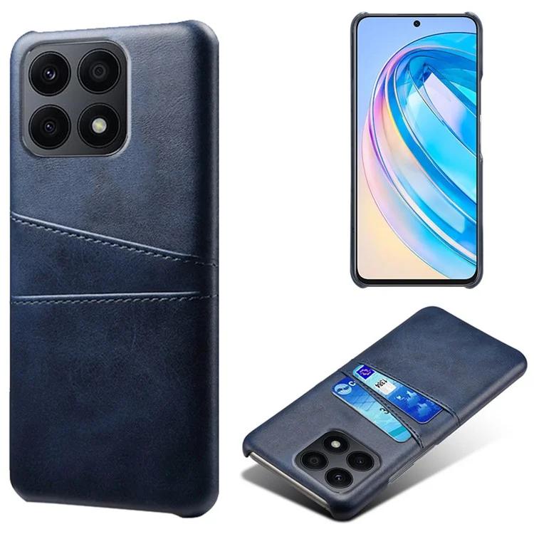 For Honor X8a 4G Dual Card Slots Phone Case Anti-scratch Leather PC Phone Cover