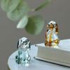 Mini Puppy Ornament Handmade Animal Statue Cute Crystal Dog Figurines  Home Decor