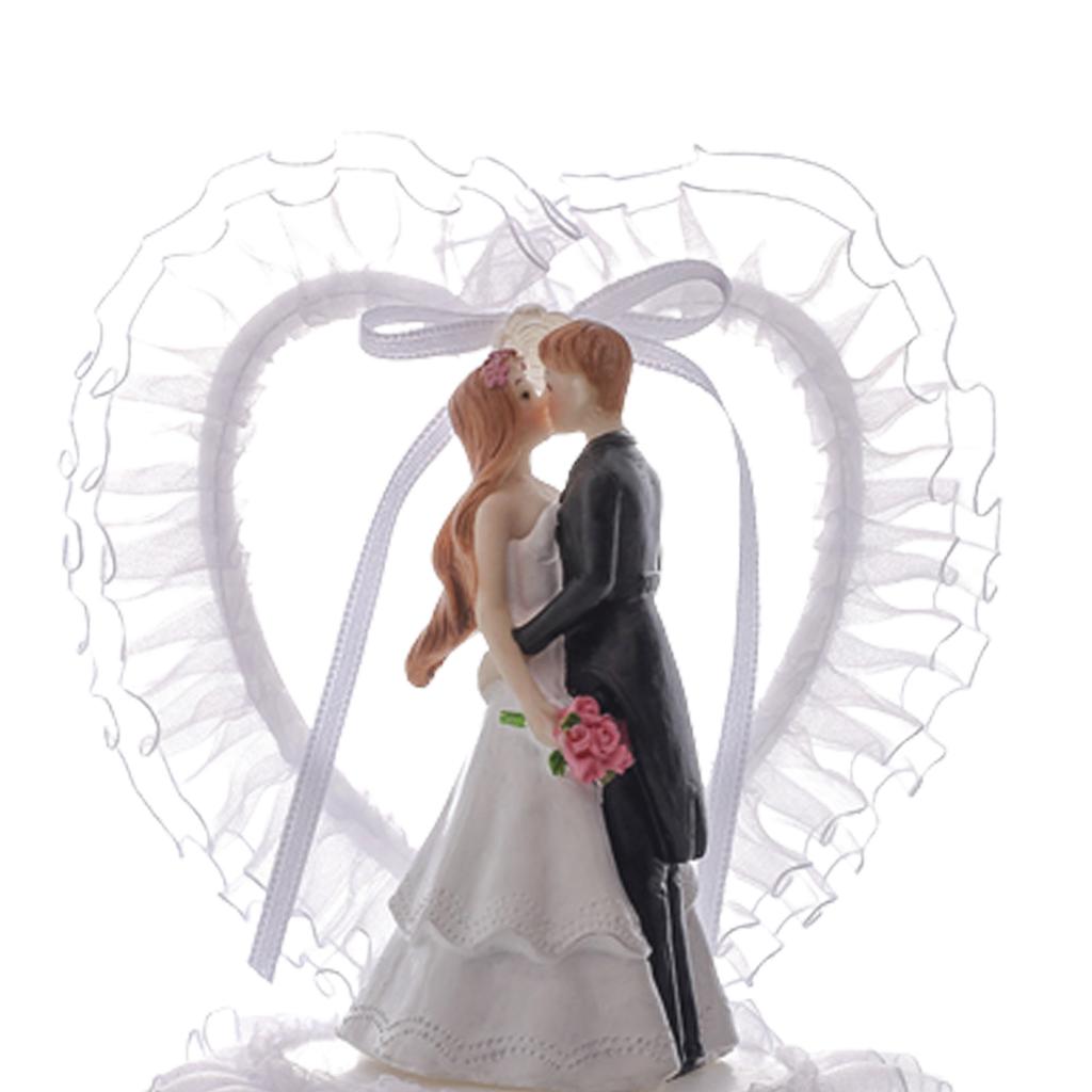 Wedding Cake Toppers Bride and Groom Cake Decoration Romantic Keepsake Gift for Holiday Party Dessert Cake