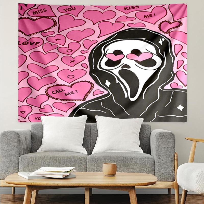 1PC Horror Movie Characters K-pop Music Group Tapestry Accessories for Bedroom,Livingroom, Dormitory Room Wall Decor Fan Birthday Gifts