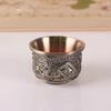 Yousheng Teacup Anti-slip Compact Size Zinc Alloy Aesthetic Relief Pattern Liquor Cup for Banquet