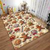 Christmas Gingerbread and Candy Themed Decorative Carpet for Home Suitable for Use As an Anti-slip for Living Room Bedroom Sofas