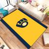 Baseball Glove Icon On Yellow Background Patterned Carpet, Non Slip Mat Suitable for Living Room and Bedroom Sofas