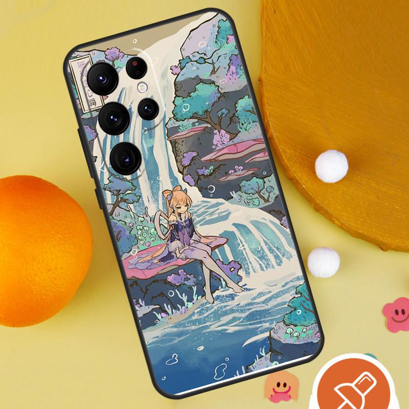 Sangonomiya Kokomi Genshin Impact Phone Case For Samsung Galaxy S25 Ultra S24 S23 S22 S21 Ultra S9 S10 Plus S20 FE Funda Cover
