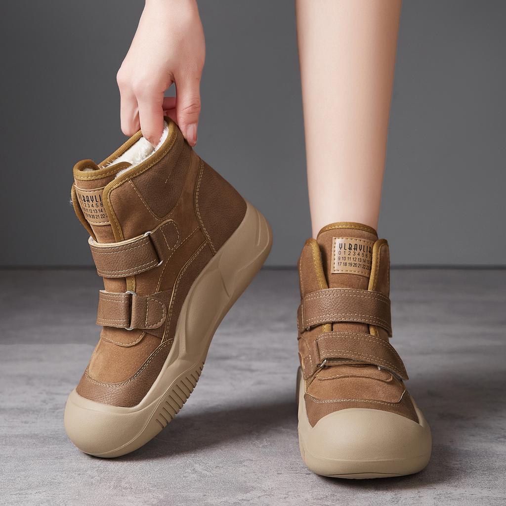 thick-soled snow boots women's winter velvet high-top cotton shoes new thick-soled women's shoes plus cotton Martin boots