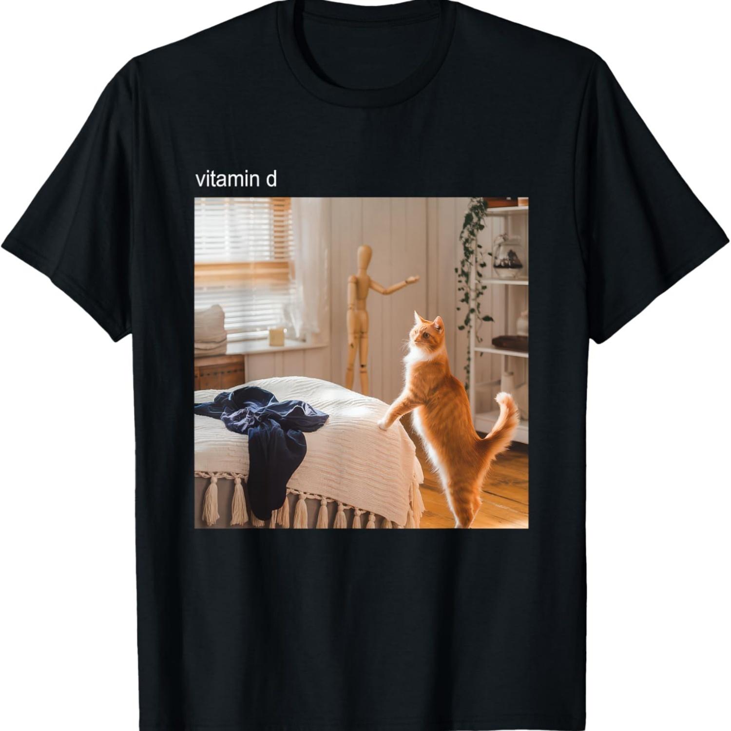 Cat Meme Tshirt Silly Cat Funny Kitty Meow Hiss Kitten T-Shirt(1) S