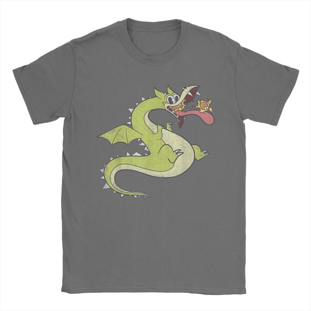 Summer Cuphead Grim Matchstick Hipster T Shirts  100 Cotton Tee Shirt for Men Aesthetic Print Short Sleeve Top Tees