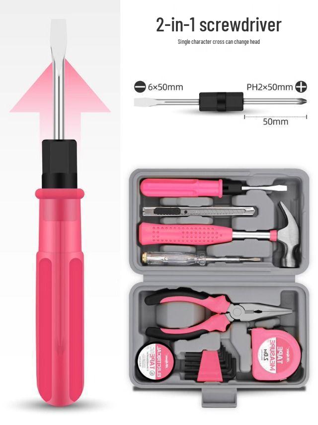 Complete Home Repair Tool Kit: Hex Wrench, Screwdriver, Pliers & More