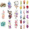 9pcs Temporary Tattoo Temporary Tattoo Stickers Butterfly With Lavender Flowers Orange Alstroemeria Flowers Yellow Daffodils For