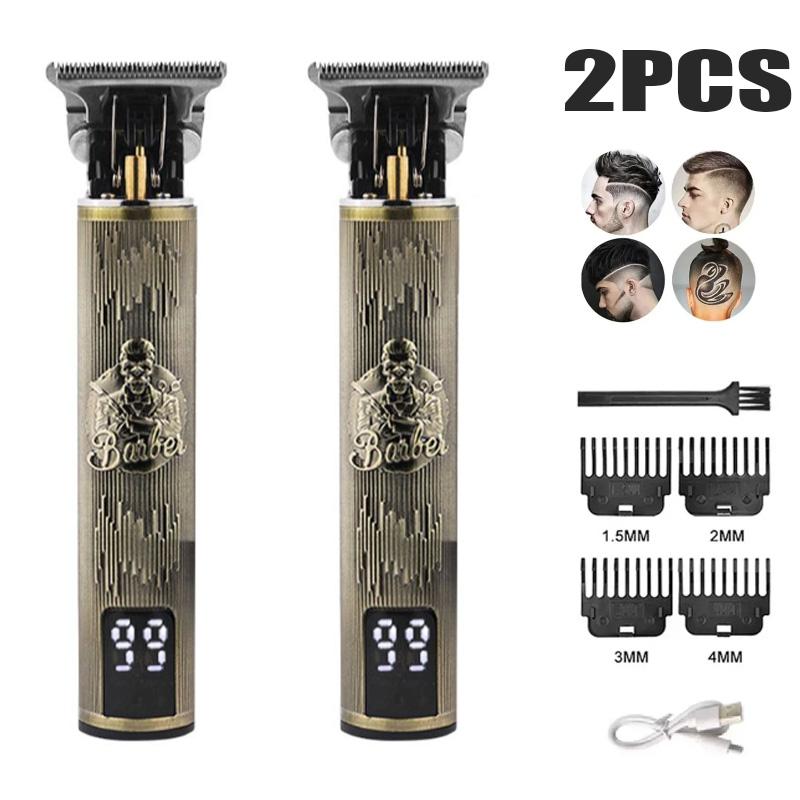 1-5PCS T9 Electric Hair Clipper Men Hair Cutting Machine Shavers Rechargeable With USB Professional Beard Trimmer For Men Barber