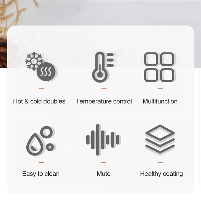 

ABMH-Automatic Milk Frother Frothing Foamer Chocolates Mixer Cold/Hot Latte Cappuccino Fully Automatic Milk Warmer EU Plug чорний