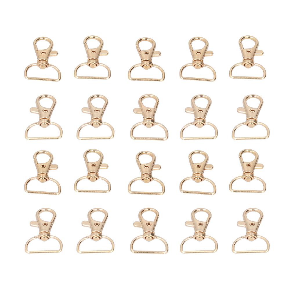 20Pcs Keychain Clip Zinc Alloy DIY Corrosion Resistance Durable Glossy Safe Key Ring Clips