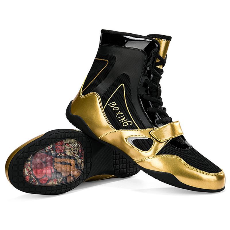 High Top Big Size 47 46 Men's Women's Boxing Shoes Sanda Shoes Combat Training Squat Wrestling Competition Boots