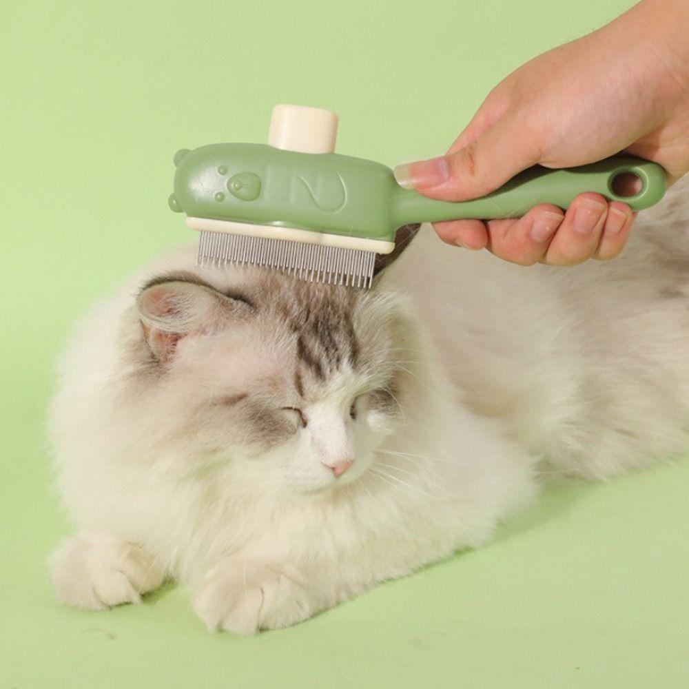 Self Cleaning Dog Comb Massage Dogs Comb Knot Removes Cat Grooming Brush  for Cat and Dog