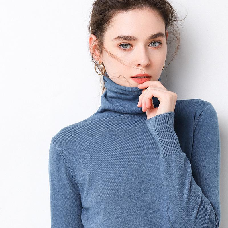 2024 Autumn/Winter Women's Korean Style Slim Fit Knitted Sweater with Pile Collar
