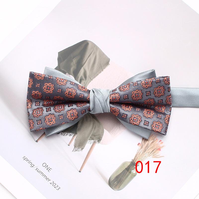 Rael Striped Bow Tie Plaid Polyester Bow Tie Men'S Casual Shirt Accessories Bow Tie