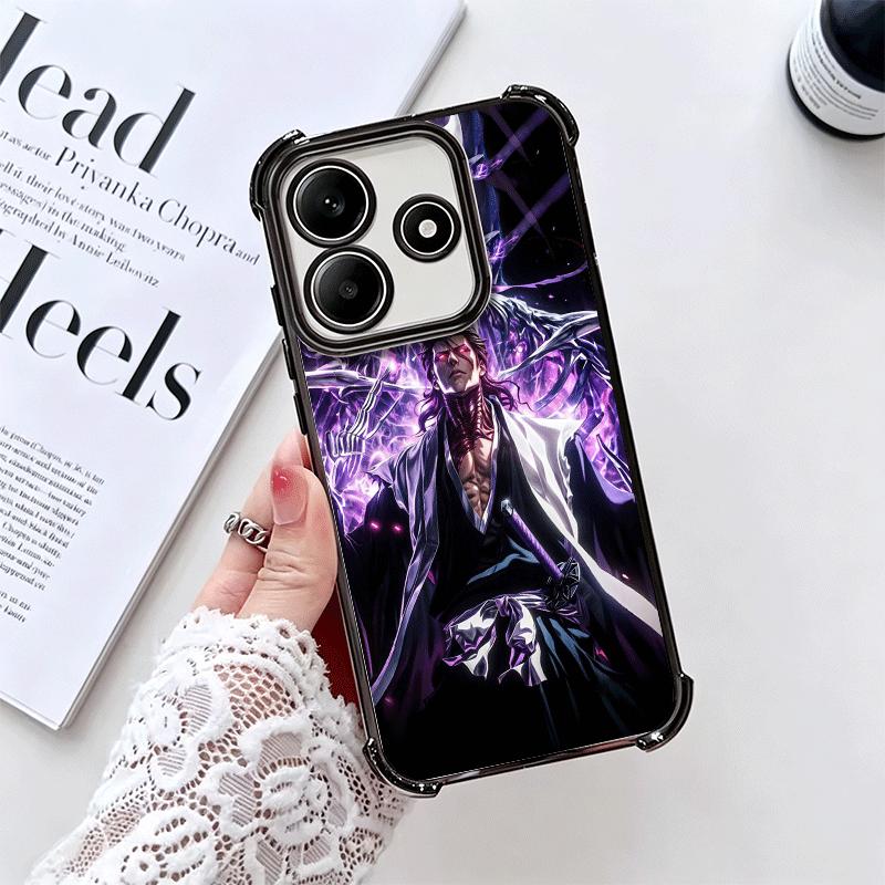 Bleach Aizen Sousuke Plating Phone Case For Xiaomi Redmi Note 14 15 Pro Plus 13 12 11 11S 11T 10 9S 9 5G Anti-Fall Airabag Cover