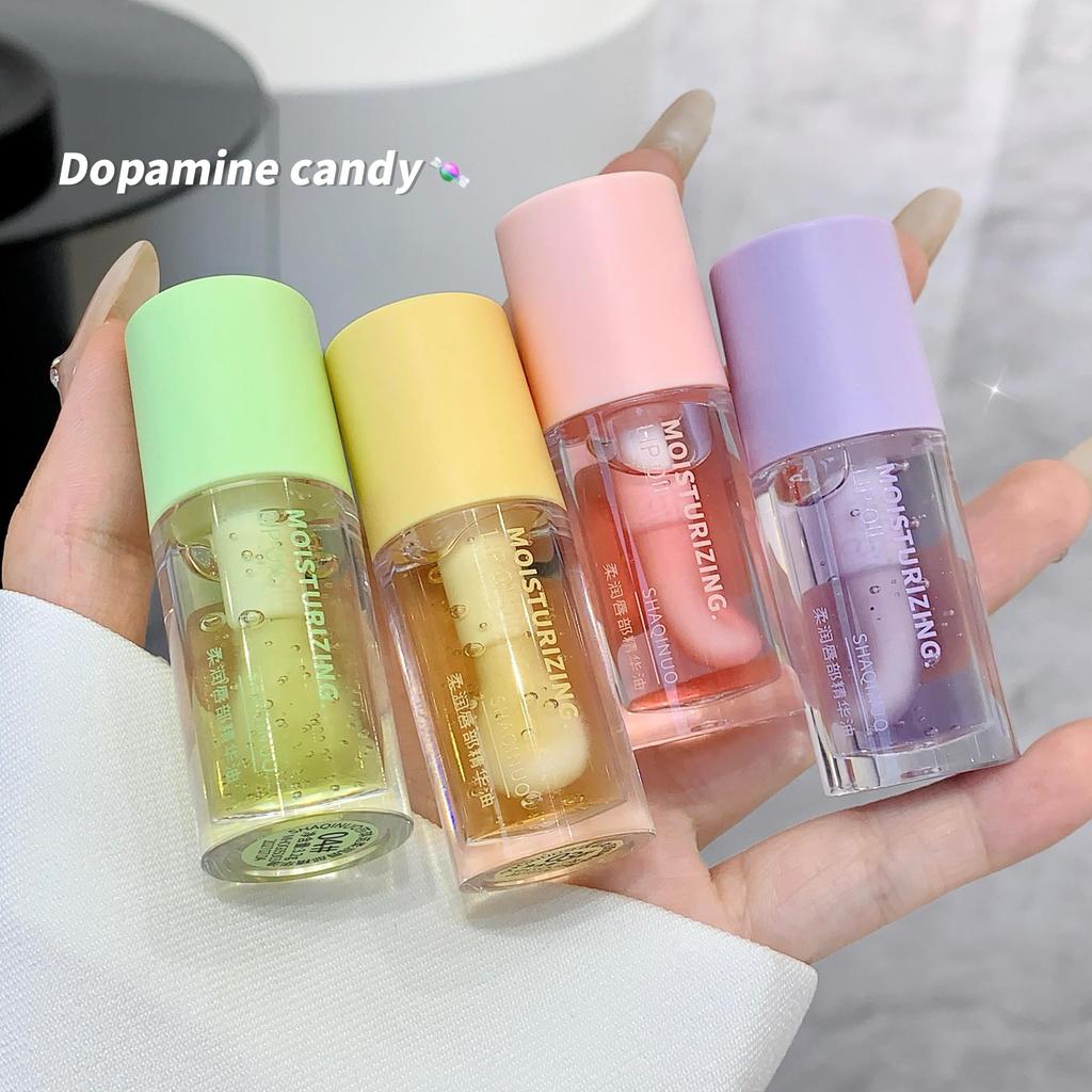 SHAQINUO Soft Lip Essence Oil Erfrischende, feuchtigkeitsspendende, nicht klebrige Lippenbasis, Lippenstift, Lippenhonig