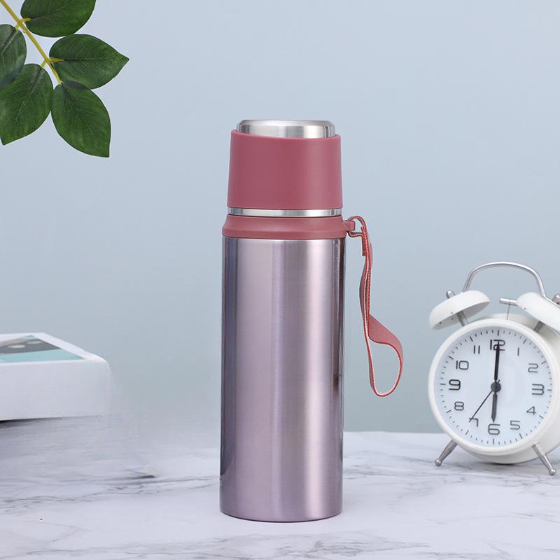 Taza de acero inoxidable 304 para exteriores, para viajes en coche, de gran capacidad, con cuerda, portátil