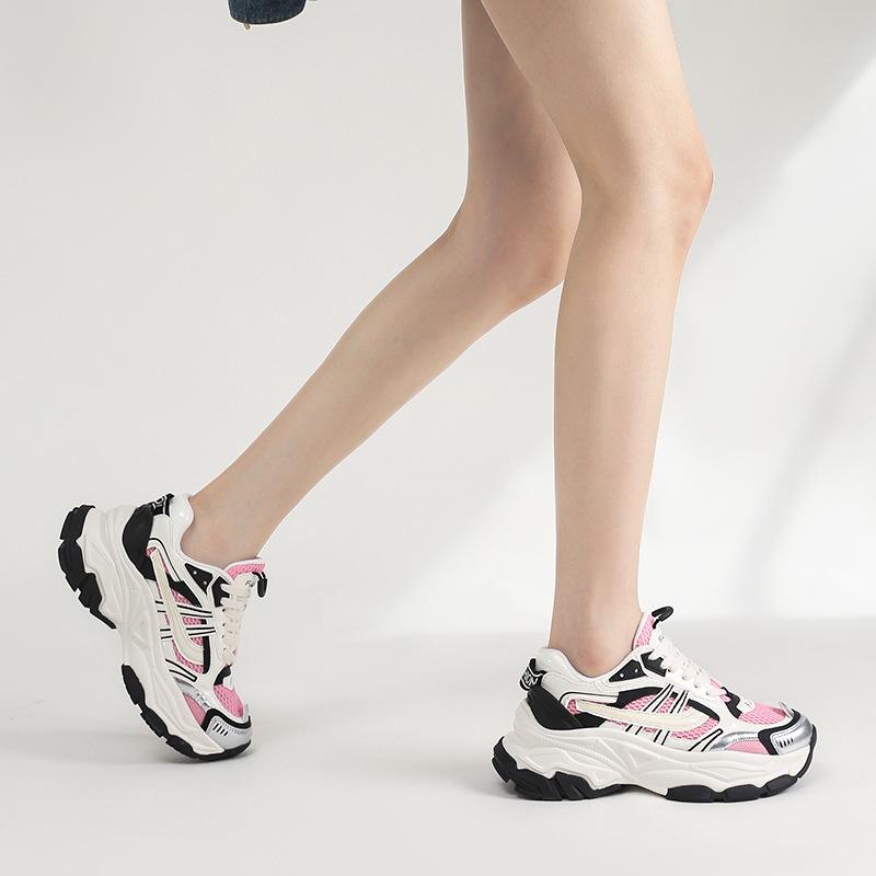 Platform Dad Shoes Women's Fashion Casual Ins Trendy Summer New Mesh Breathable Versatile Fried Street Heightening Sneakers
