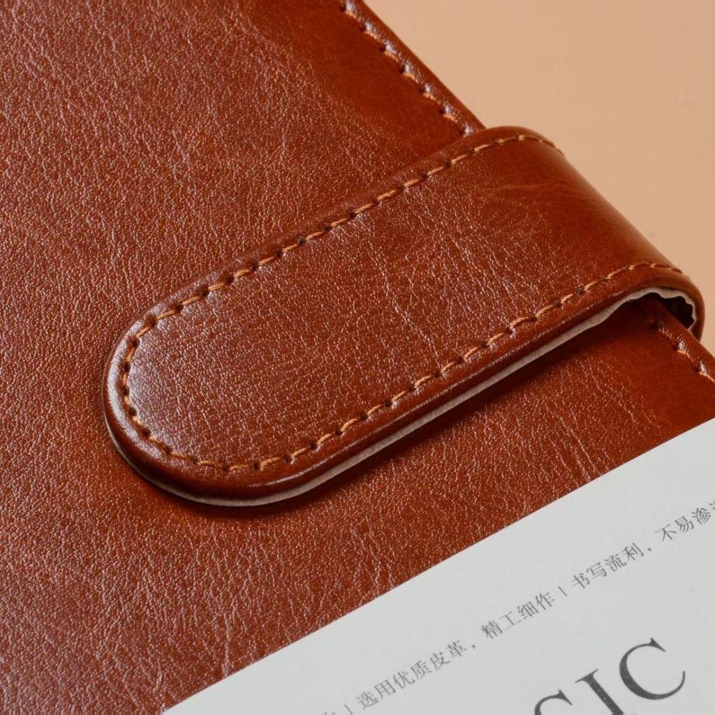 Professional Leather Cover Notebook with Buckle - Ideal for Business Meetings and Diary Entries