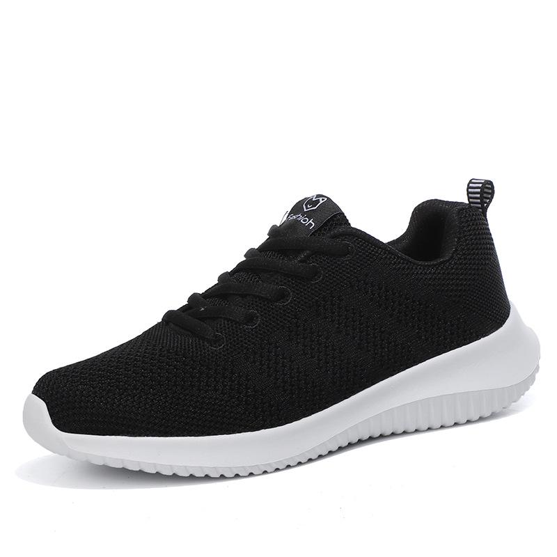 Autumn fly-woven women's shoes versatile sports casual shoes lace-up student shoes women's shoe size