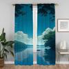 Beauty Scenery Home Interior Curtains 2 Pieces Elegant Room Curtains for Camera Tulle for Bedroom Window Curtain Shades Living