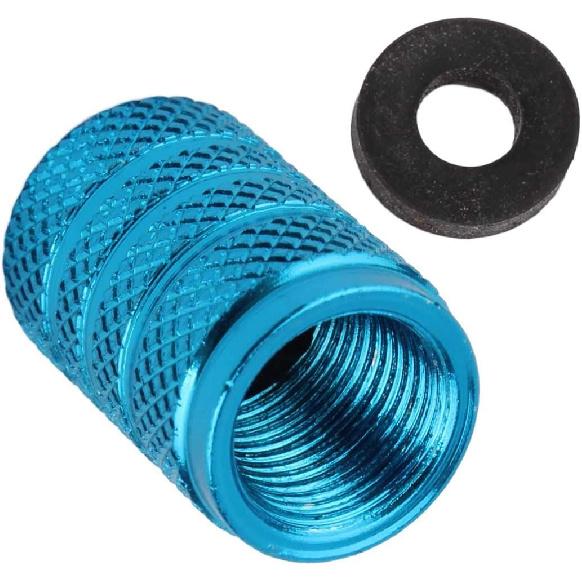 WINKA 5Pcs Car Tire Valve Stem Caps Round Aluminium Alloy Dustproof Tire Valve Stem Covers Universal for Cars with O Rubber Ring Wheel Valve Cap Tire