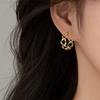 925 Sterling Silver Twisted Earrings, Women's 2025 New Style, Light Luxury High-End Stud Accessories
