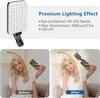 60 LED Portable Selfie Light Video Conference Lighting with Clip & Camera Tripod Adapter Rechargeable CRI 97+, 3 Light Modes