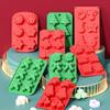Chocolate Mold Christmas Crutch Silicone Festive Bakeware Diy Candy Fudge Ice Jelly Cake Decor Bakeware Mold