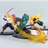 14-22cm Demon Slayer Anime Figure Tanjirou Agatsuma Zenitsu Kyoujurou Model Action Toy Kids Gift PVC Collection for Poseable Articulated Scale 2