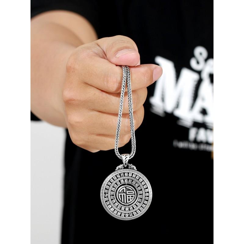 Rotating Peace Knot Pendant Necklace Men Women Vintage Style Copper Crystal Charm Jewelry With Chain Options