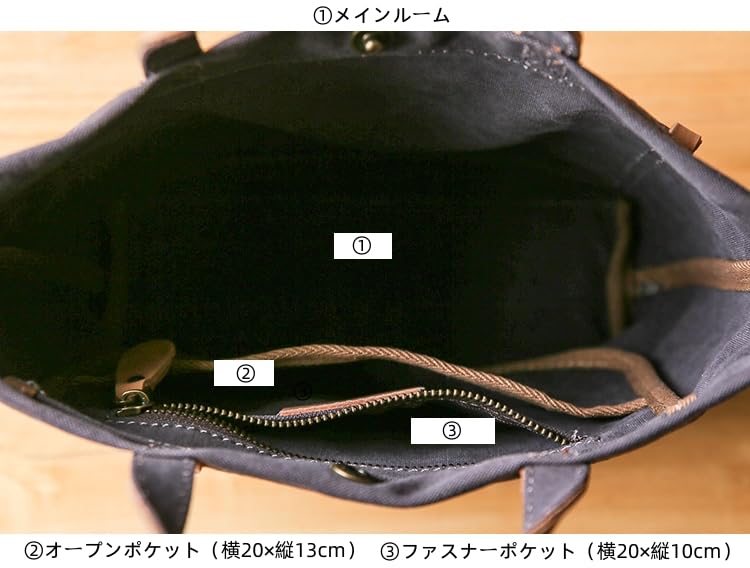 IOKI HAPU Canvas x Genuine Leather Tote Bag Lunch Bag Shoulder Bag Water Repellent Canvas 2-Way (White)
