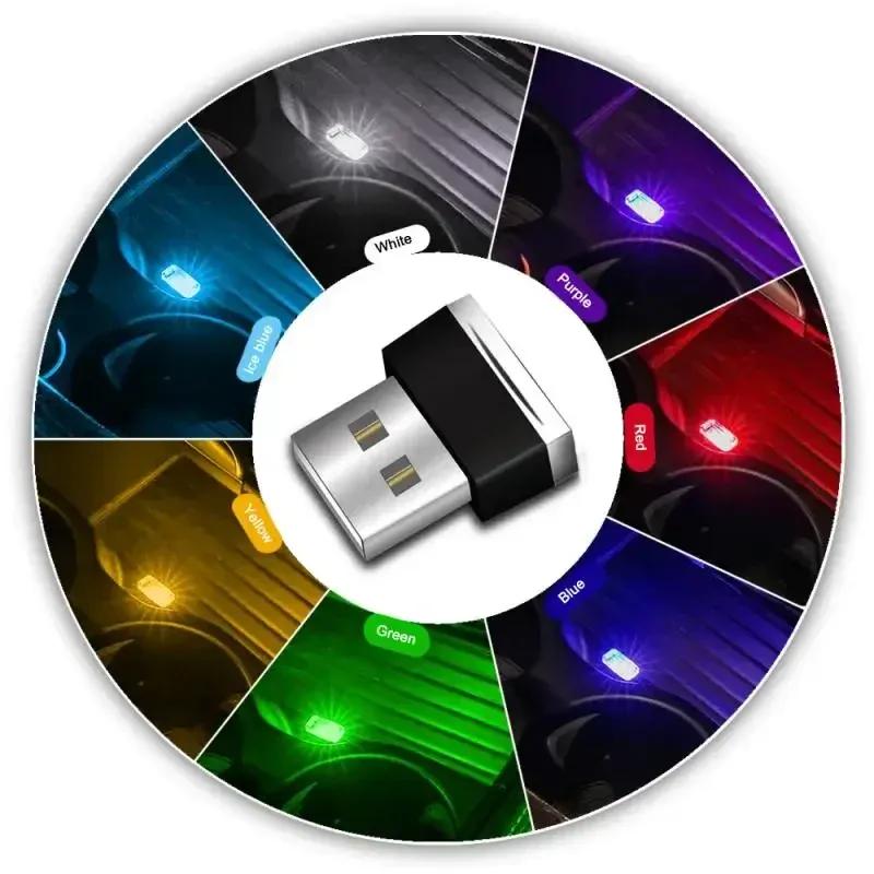 Car Usb Atmosphere Lamp Led Free-to-change Decorative Lamp Car Interior Foot Lighting Lamp Car Atmosphere Lamp