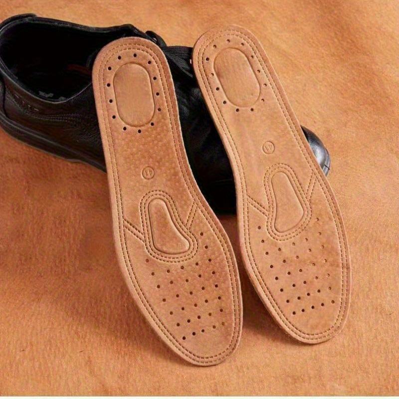 8 Paar Atmungsaktive Anti-Geruch Komfort Einlegesohlen - Unisex Braune Ledersohlen-Einlagen für Damen & Herren, Passend für Businessschuhe, Slipper, Stiefeletten & High Heels