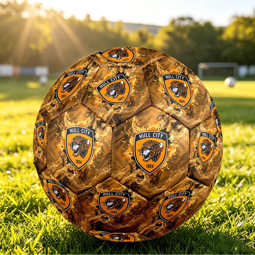Hull City FootballPrinted Size 5 Soccer Bl, Anti Slip Adult Match Football Souvenir for Football Fans