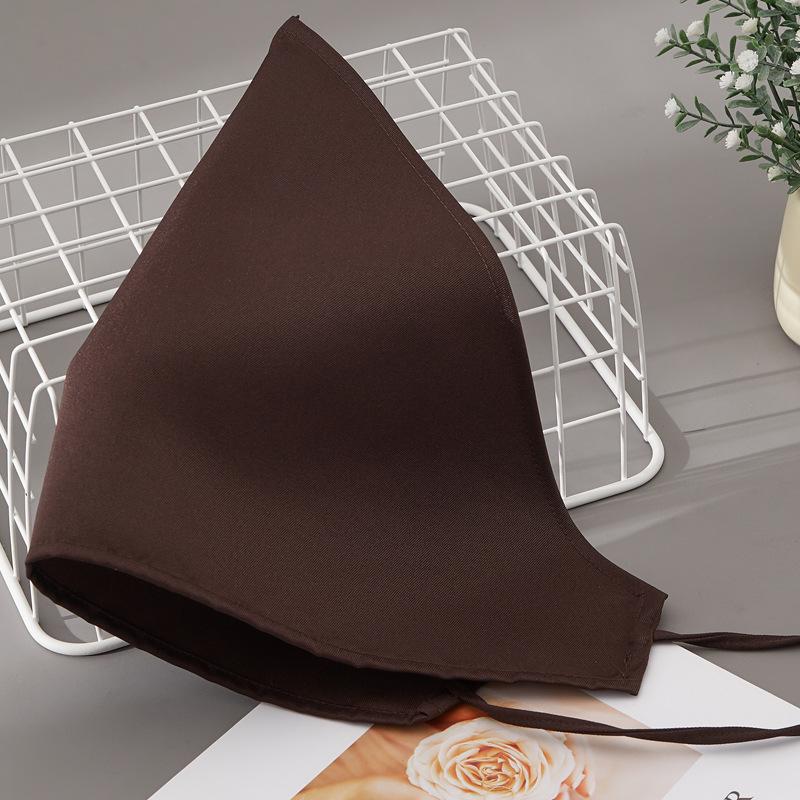 Waitstaff Headscarf with Embroidery for Restaurants and Catering One Size темно-коричневого