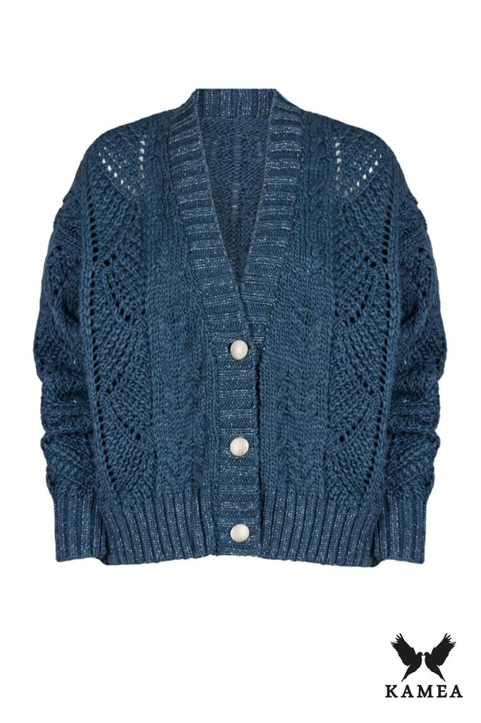 Karmen Cardigan Color Blue-Lux