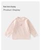DUUDUU Striped Long Sleeve T-Shirt for Baby Boys & Girls - 2025 Korean Style Base Layer