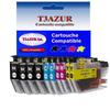 Ink Cartridges - T3AZUR - Compatible Brother DCP J774DW - High Capacity XL - 10 Pieces - 400 Pages