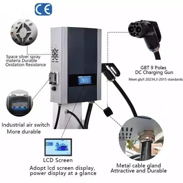 Wall-Mounted DC Fast Charging Pile for New Energy Vehicles (20kW/30kW/40kW)