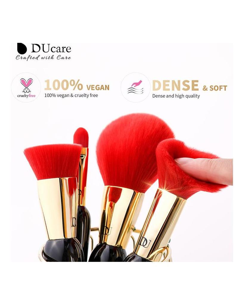 DUcare Pinceaux de maquillage The Queen Seris ensemble de pinceaux de maquillage 12 pièces cadeaux Premium fond de teint en cheveux synthétiques poudre visage Blush fard à paupières ensemble de maquillage Pro