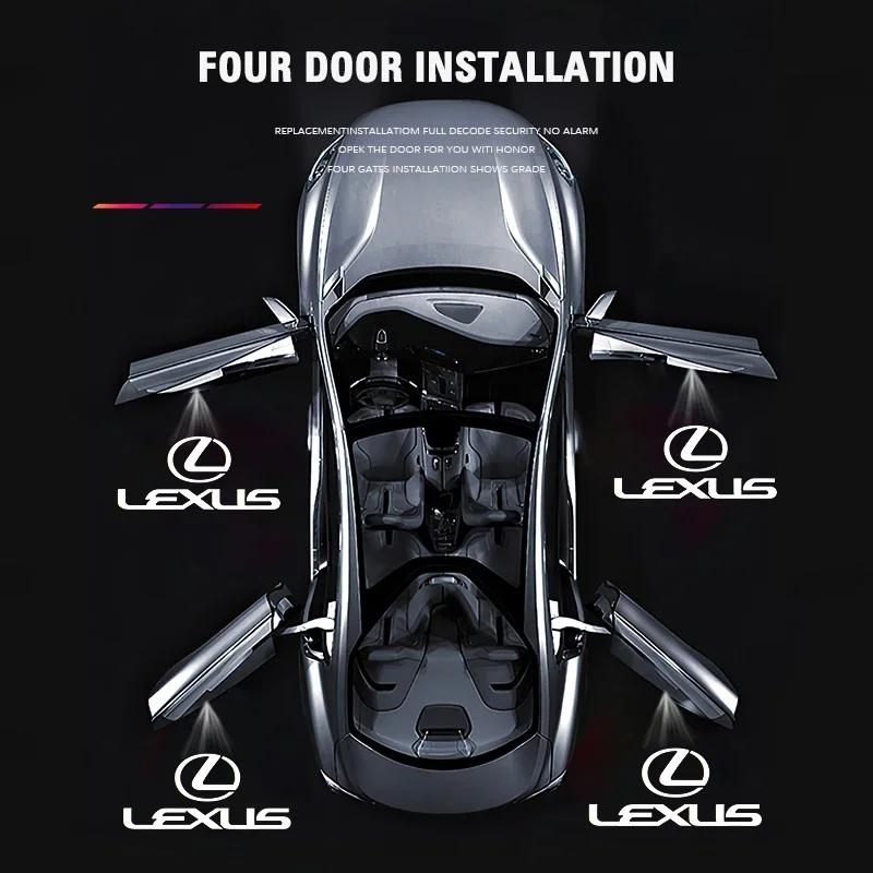 For Lexus ES RX NX LS UX LM LX GX LC RZ IS CT GS RC HS SC TX LBX IS300 RX350 Led HD Car Door Logo Welcome Light Projector Lamps