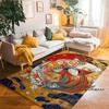 Tappeto Cartoon Lussuoso Pesce Koi Fortunato Yin Yang Carpa per Camera da Letto Soggiorno Divano Tappetino d'Ingresso Casa, Tappetino Pavimento Grande Antiscivolo per Bambini