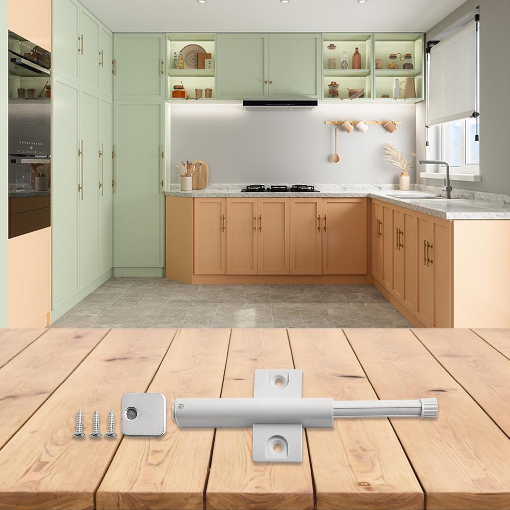 Brand New Camper Kitchen Cabinet Door Catches Catches Open Easily Tool Soft Push White ABS Housing Close Softly