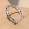 Trendy Twist Promise Rings 925 Sterling Silver Full with Cubic Zirconia Sparkling Wedding Band Accessories Hot Fashion Jewelry